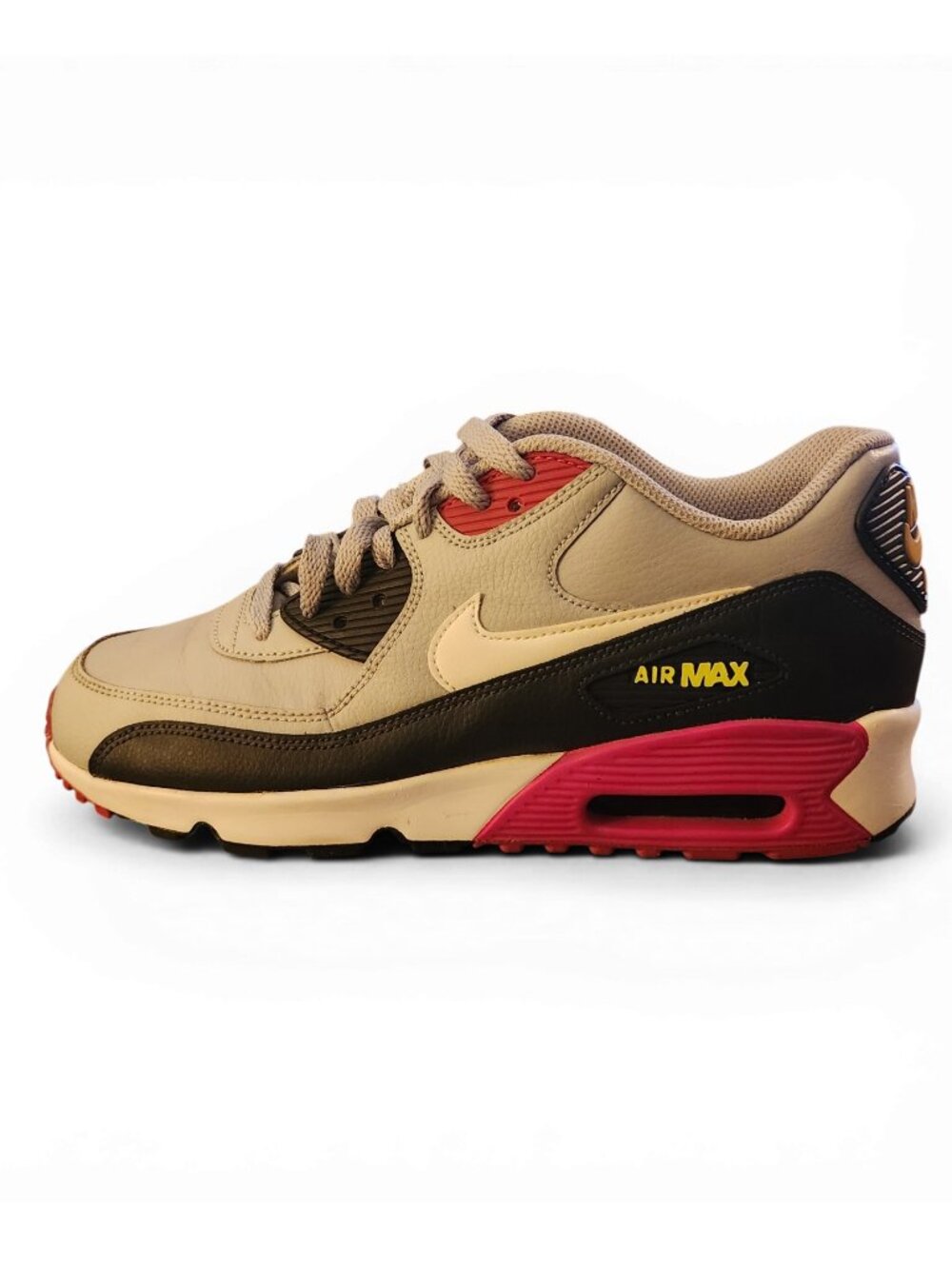 Nike Air Max 90 Sneakers GS Rush Pink Gray Sz 7Y #833412-028